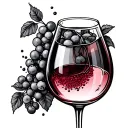 Wine tattoo design idea