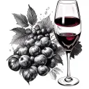 Wine tattoo design idea