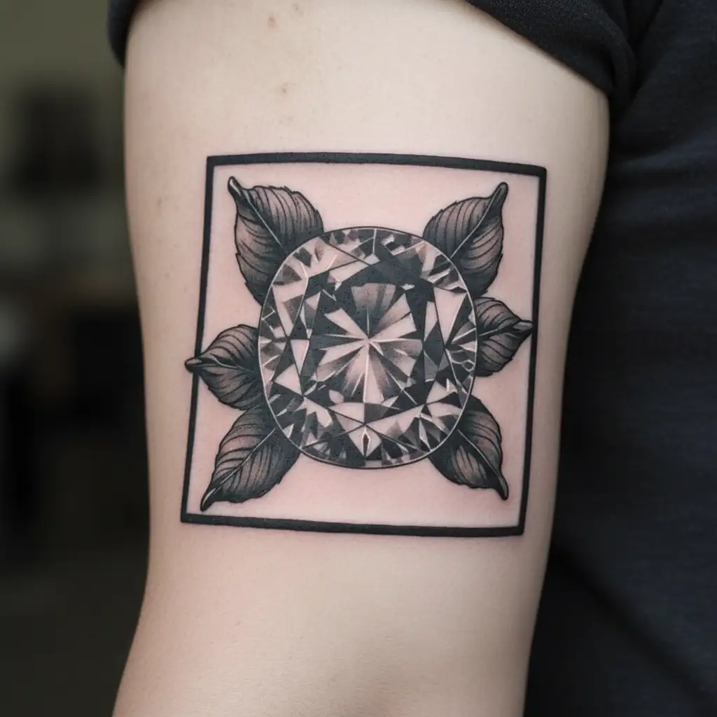 Birthstone tattoo design idea