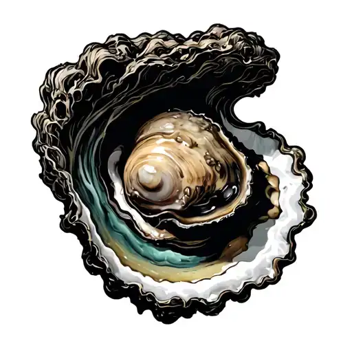 World oyster tattoo design idea