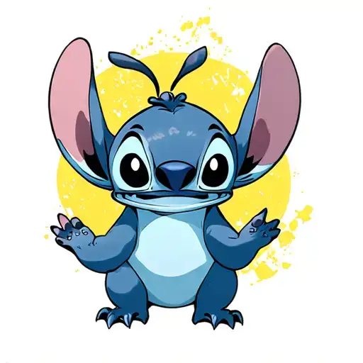 Stich from lilo and stitch cosplay abime tattoo design idea