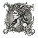 hecate triple goddess tattoo design idea