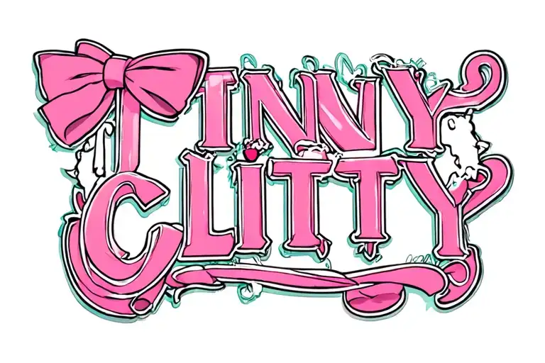 "TINY CLITTY " sissy pink maid tattoo design idea
