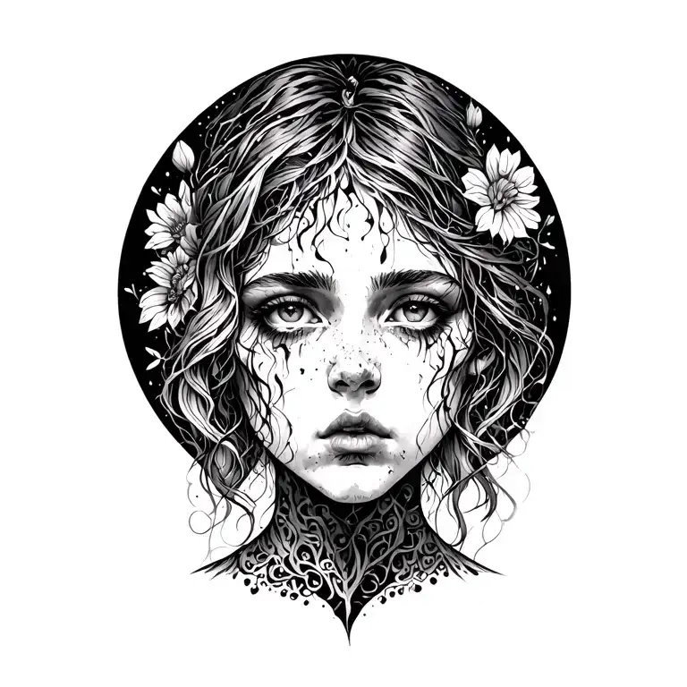 surviving depression alone tattoo design idea