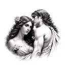 Eurydice And Orpheus tattoo design idea