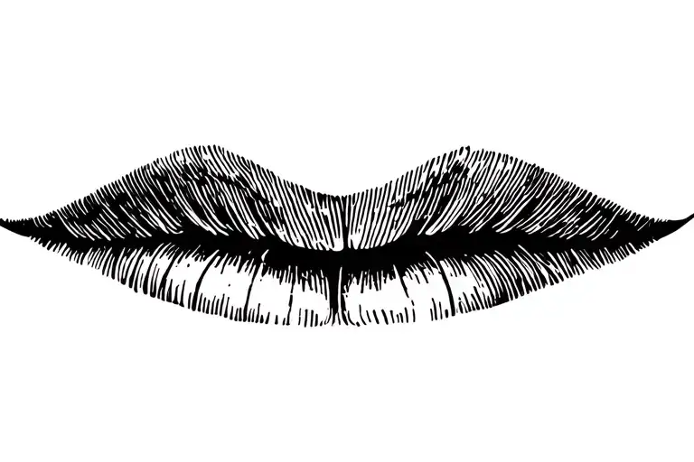 lips tattoo design idea
