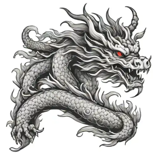 Korean Dragon tattoo design idea