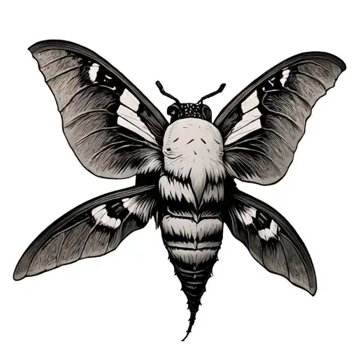 death head hawk moth tattoo design idea