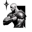Inner left bicep placement (will fit the natural flow of the arm muscle, slightly vertical in shape).Warrior: Bald, sh tattoo design idea