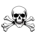 skull bones tattoo design idea