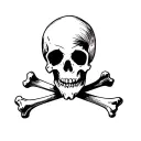 skull bones tattoo design idea