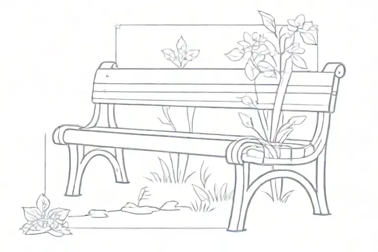 park bench mini tattoo design tattoo design idea