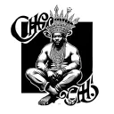 "CHOOCH" African king sitting tattoo design idea
