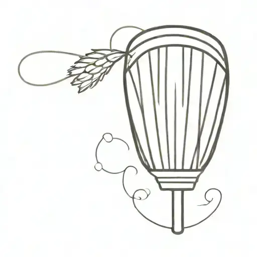 badminton shuttlecock tattoo design idea