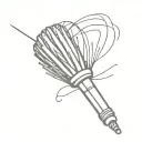 badminton shuttlecock tattoo design idea