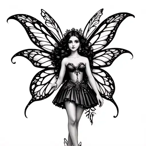 sugar plum fairy tattoo design idea