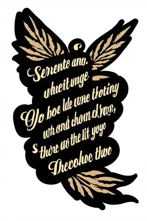 serenity prayer tattoo design idea