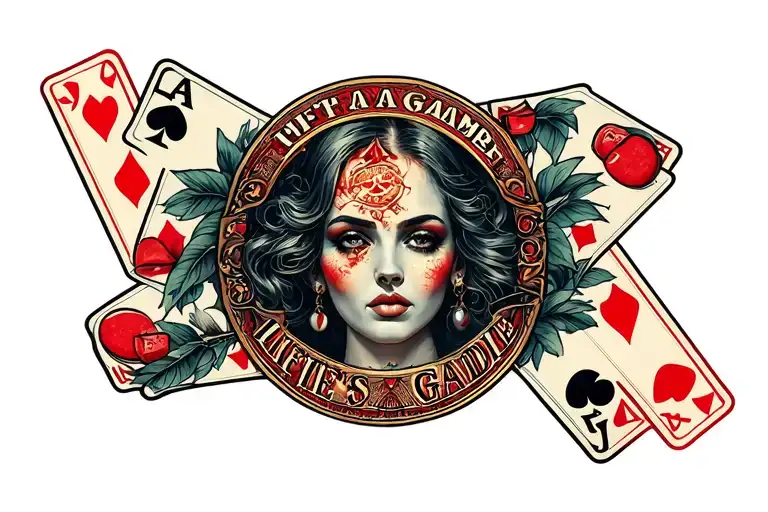 Lifes A Gamble tattoo design idea