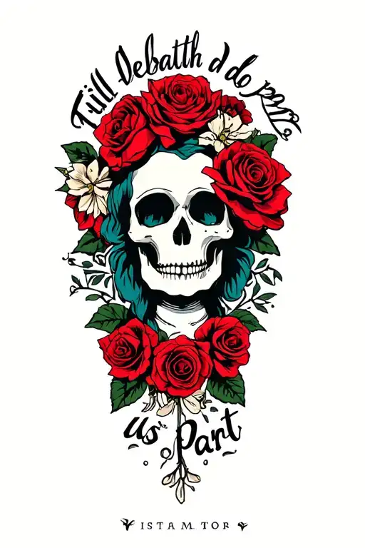 till death do us part tattoo design idea