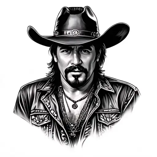 Waylon Jennings tattoo design idea