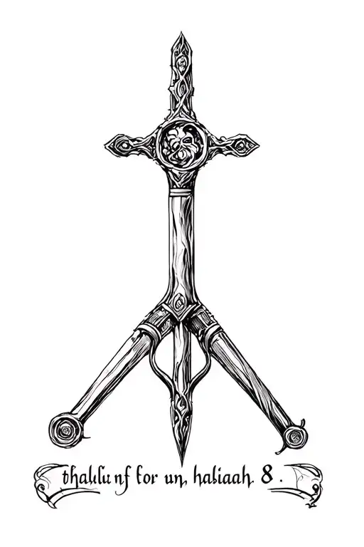halligan tool with Isaiah 6:8 written tattoo design idea