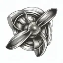 Propeller tattoo design idea