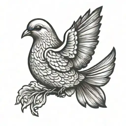 Dove tattoo design idea