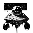 spaceship dj tattoo tattoo design idea