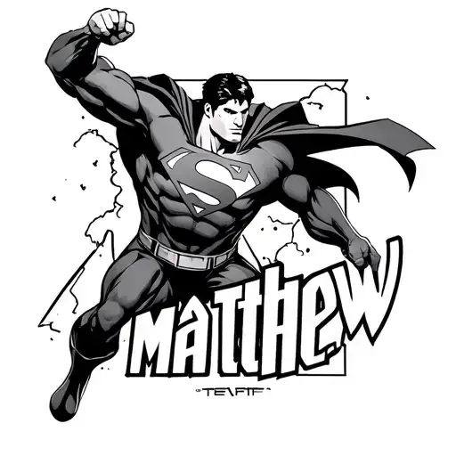"Matthew" Superman tattoo design idea