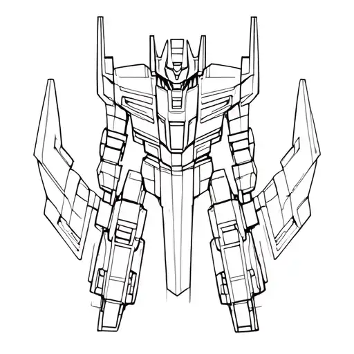 Autobot and Decepticon symbol intertwined tattoo design idea