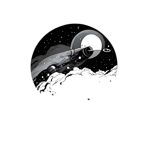 Coverup Space tattoo design idea