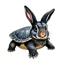 turtle rabbit tattoo design idea