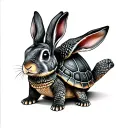 turtle rabbit tattoo design idea