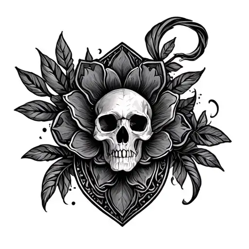tooled leather sleeve tattoo design idea