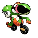 Gir from Invader Zim riding Yoshi tattoo design idea