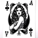 queen of spades, slut BBC only tattoo design idea