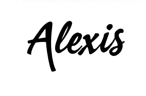 "Alexis" tattoo design idea