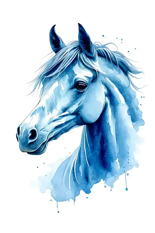horse head tattoo design idea