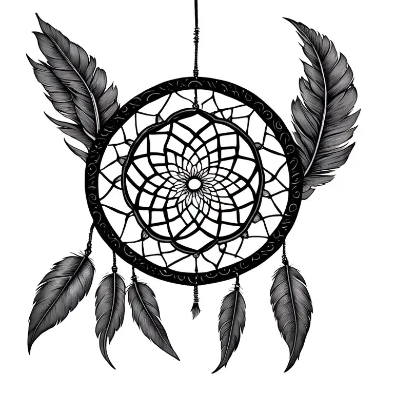 dreamcatcher tattoo design idea