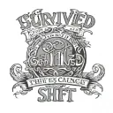 text "I survived the shift change 23-12-24" and a survivor tattoo design idea
