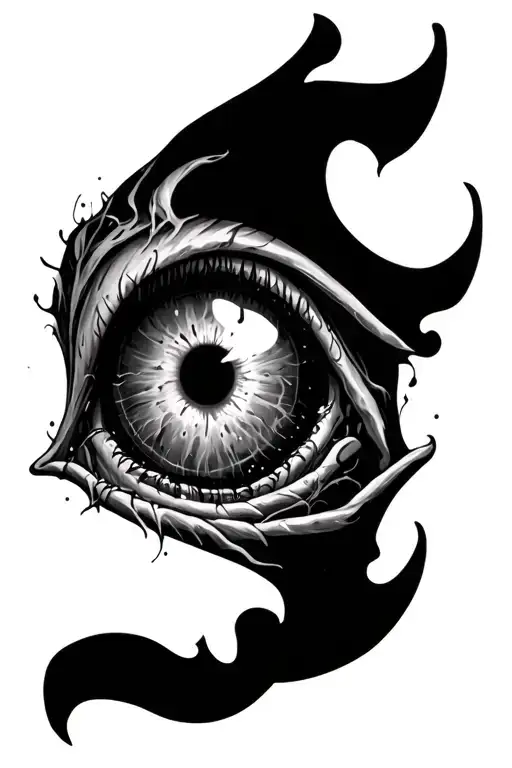 Cosmic Horror eyes tattoo design idea