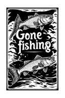 "Gone fishing" Fishing Memorial tattoo tattoo design idea