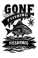 "Gone fishing" Fishing Memorial tattoo tattoo design idea