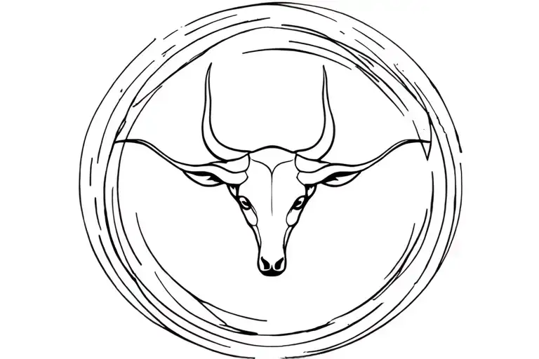 horoscope sign taurus tattoo design idea