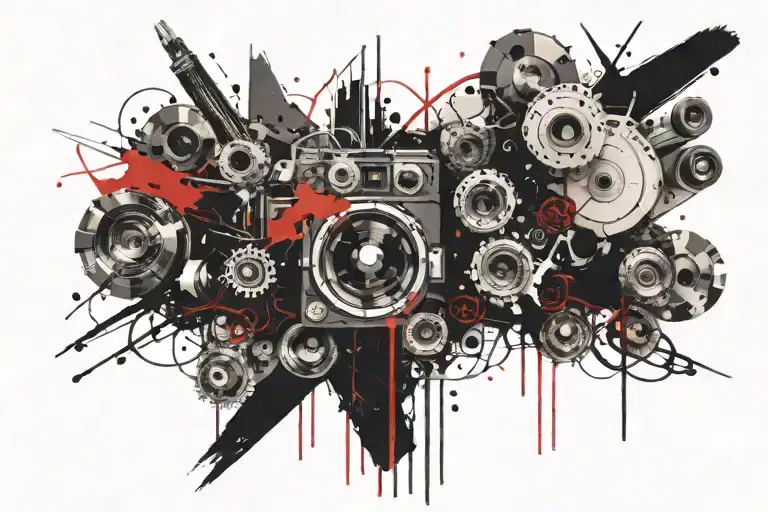 space and dead tattoo design idea