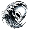 alien wave tattoo design idea