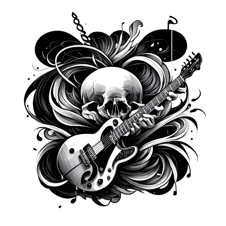 musical wavelength tattoo design idea