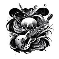 musical wavelength tattoo design idea