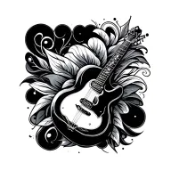 musical wavelength tattoo design idea