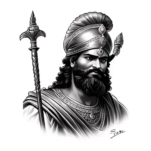Create a tattoo with chatrapathi shivaji and maharana pratap tattoo design idea